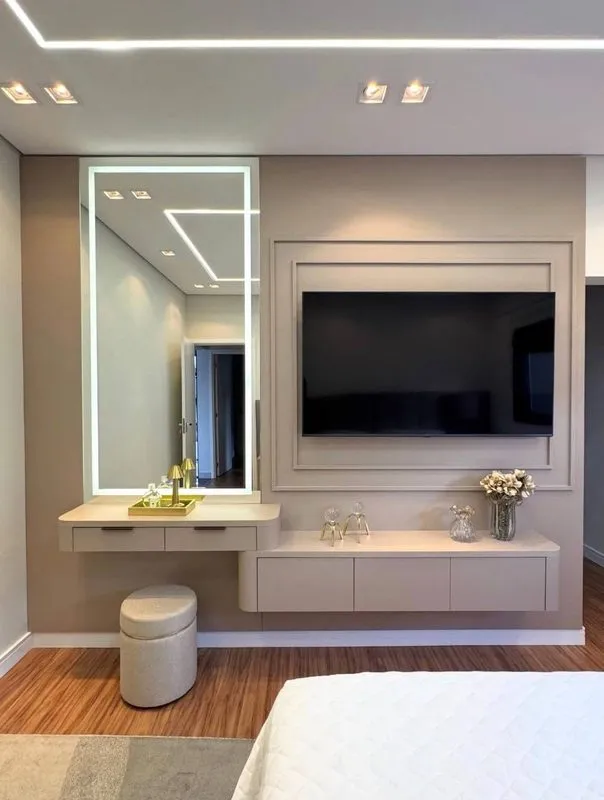 Panel TV con tocador flotante